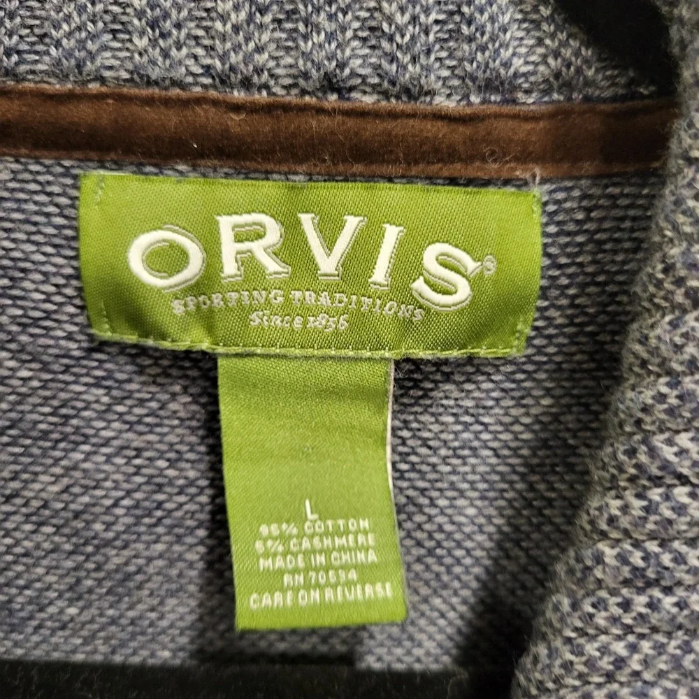 Orvis Cashmere Blend Sweater‎ Men's Large Pullover Office Warm Comfy Old Money